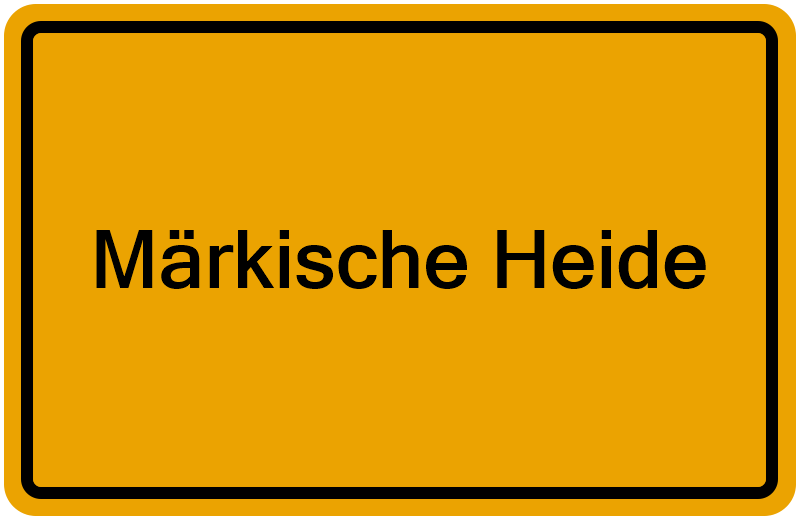 Handelsregisterauszug Märkische Heide
